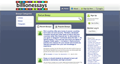 Desktop Screenshot of billionessays.com